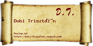 Dobi Trisztán névjegykártya